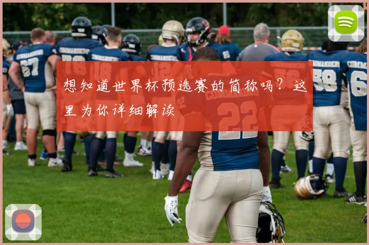 想知道世界杯预选赛的简称吗？这里为你详细解读